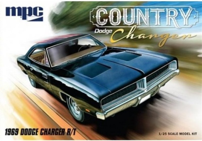 Modello Auto 1969 Dodge Charger R/T Nera Scala 1:25, Pressofuso New Ray, Muscle Car Collection, Nuovo In Scatola