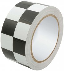 Racing-tape svart/vit-rutig 2" x 14 m