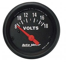 Autometer "Z-serien", Voltmätare 8-18 Volt, 52 mm