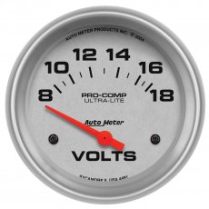 Autometer "Ultra-Lite", Voltmätare, 8-18 Volt, 66 mm