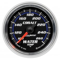 Autometer "COBALT", Vattentempmätare, 100-260 °F, 52 mm