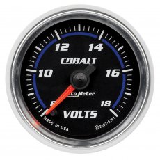 Autometer "COBALT", Voltmätare 8-18 Volt, 52 mm