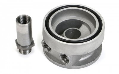 Sandwich-adapter för oljekylare Chevy SB/BB