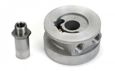 Sandwich-adapter för oljekylare Chevy SB/BB