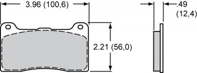 Wilwood bromsbelägg 7812, 900 °F