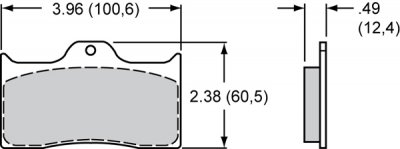 Wilwood bromsbelägg 7112, 800 °F