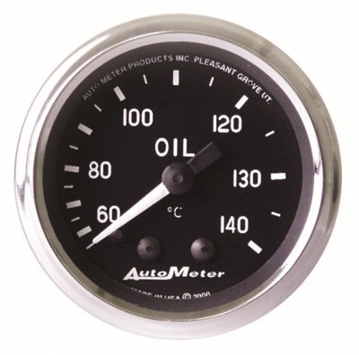 Autometer "Cobra 427-serien", Oljetemperaturmätare 60-140 °C, 52 mm