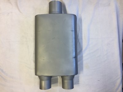 Ljuddämpare Dual Chamber 3" center, 2 x 2,25" ut