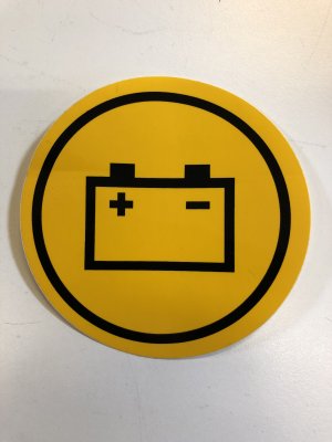 Batteri-dekal 95 mm