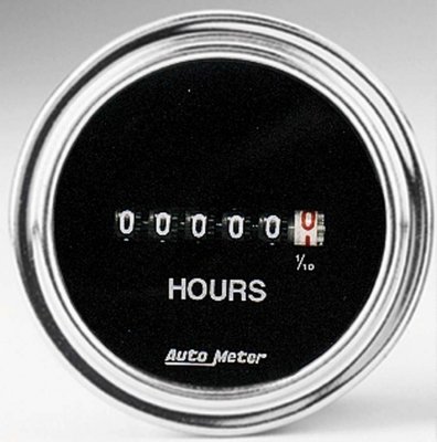 Autometer "Traditional Chrome", Timräknare 0-99999 h, 52 mm