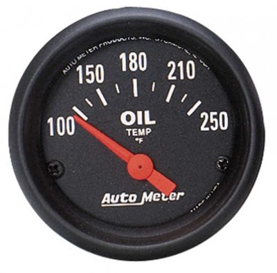 Autometer "Z-serien", Oljetemperaturmätare 100-250 °F, 52 mm