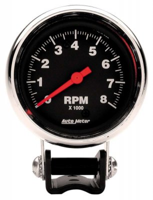 Autometer "Z-serien", Varvräknare 0-8.000 rpm , 66 mm