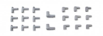 MSD tändkablar 8,5 mm, HEI/Non-HEI, svarta halvklara, rak modell