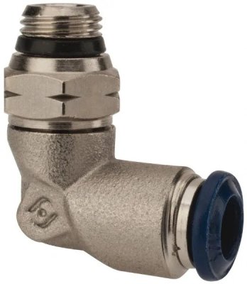 Luftnippel 1/8" NPT x 1/4", 90°