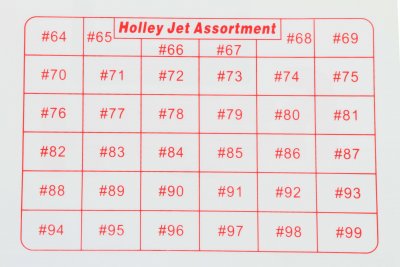 Holley munstyckssortiment i mässing, Nr: 64 - 99
