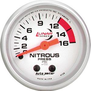 Autometer "Lunar", Nitrous tryckmätare, 0-1600 PSI, 52 mm