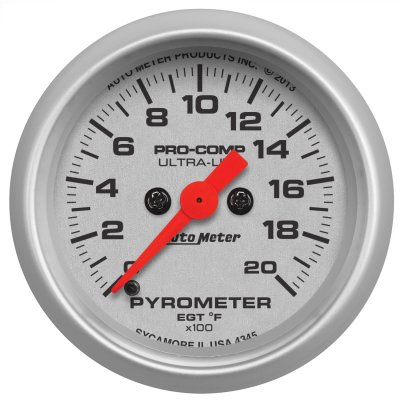 Autometer "Ultra-Lite", Pyrometer (EGT), 0-2.000 °F, 52 mm