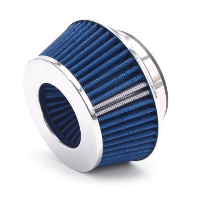 Edelbrock koniskt luftfilter krom/blå