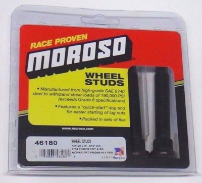 Moroso hjulbult Race 1/2"-20 x 3" x .615"