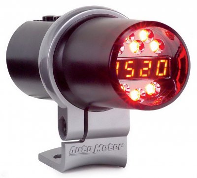 Autometer SHIFT-LIGHT, 0-16,000 RPM, Svart