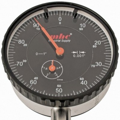 Indikatorklocka 55 mm, 1" Range, Svart
