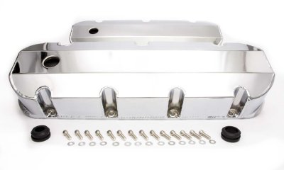  Ventilkåpor fabricated i polerad aluminium, Chevy BB 1965-up