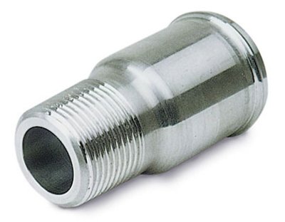 Moroso nippel till elektrisk vattenpump, 1" NPT x 1,5" slanganslutning