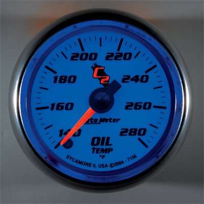 Autometer "C2", Oljetempmätare, 140-280 °F, 52 mm