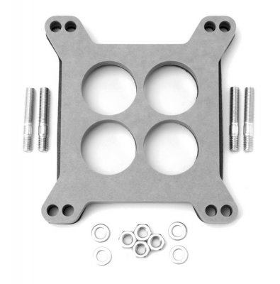 Persåkers Speedshop Carburetor Spacer, 1/2 in Thick, 4 Hole, Square Bore, Wood, Natural