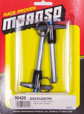 Moroso Quick release pins 3/8" x 2"