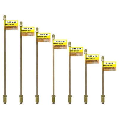 Bromsrör färdiga i koppar-nickel 1/4"