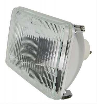 Sealed Beam 4" x 6,5", hel/halvljus