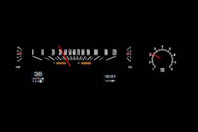 Dakota mätarsats till 1970- 72 Chevy Malibu/ non SS Chevelle/ El Camino